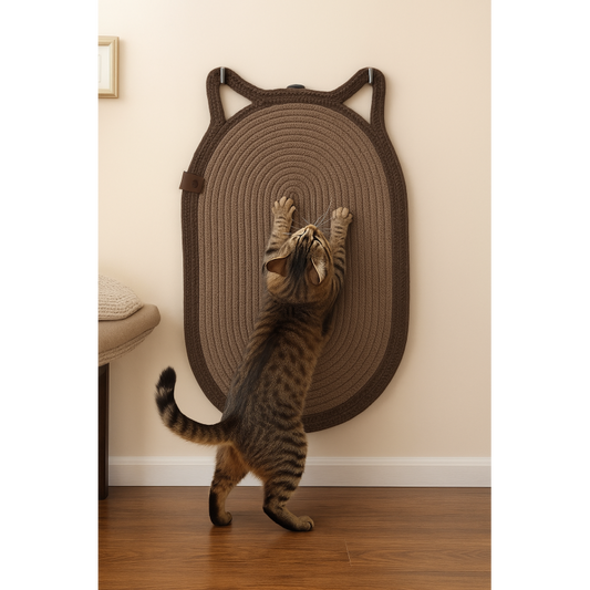 CiciHome - Kulaklı Dekoratif Kedi Tırmalama Paspası