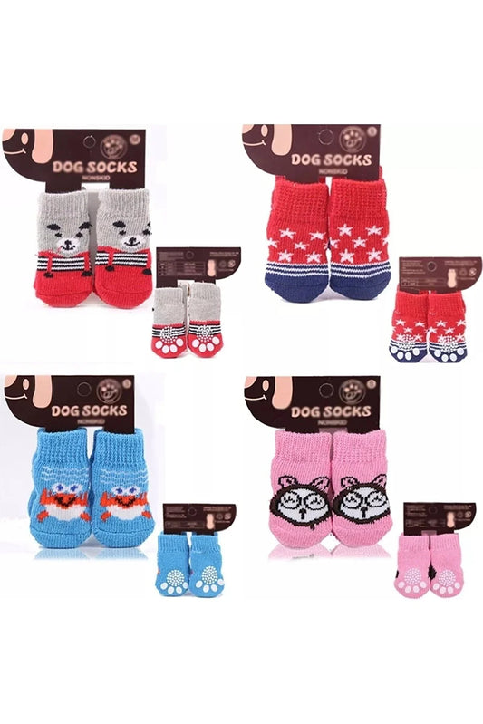 Kaymaz Kedi- Köpek Örme Çorap