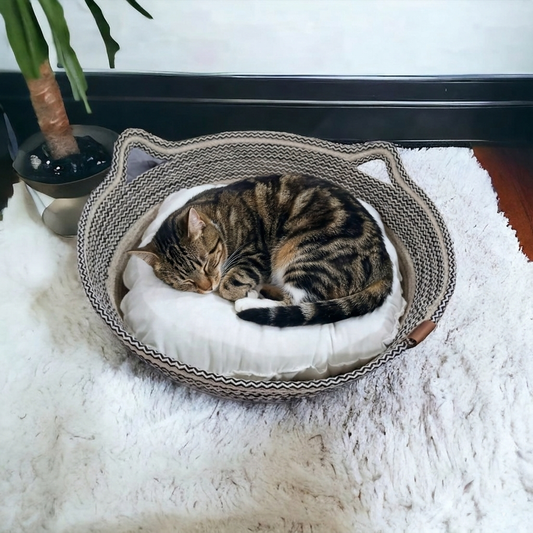 CiciHome - Dekoratif Elyaf Kedi Yatağı